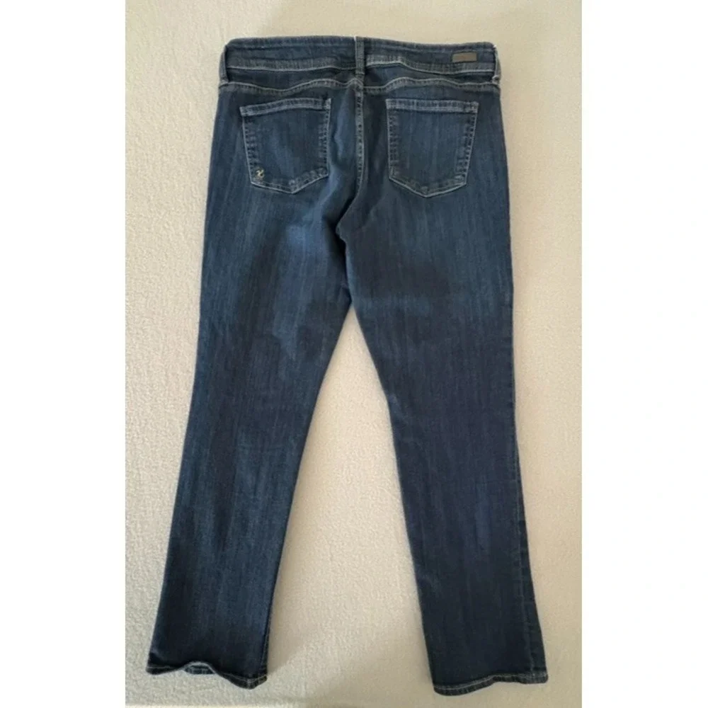 Kut from the Kloth Cameron Straight Leg Jeans Women's 14 Dark Wash Stretch Comfy